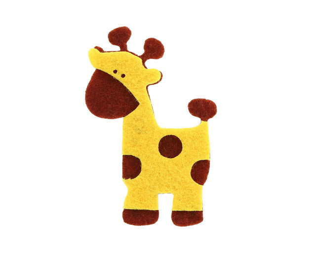 1 5/8" Brown and Yellow Felt Giraffes -100 PCS
