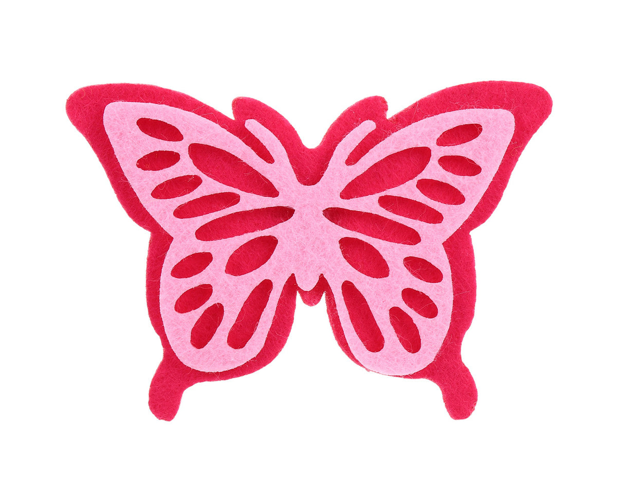 3 1/4" Mixed Color Felt Butterflies - 100 PCS