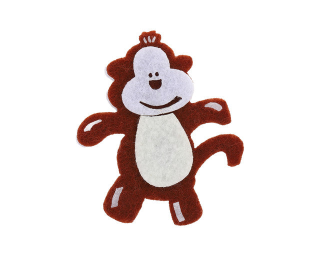 2" Brown and Tan Felt Monkeys - 100 PCS