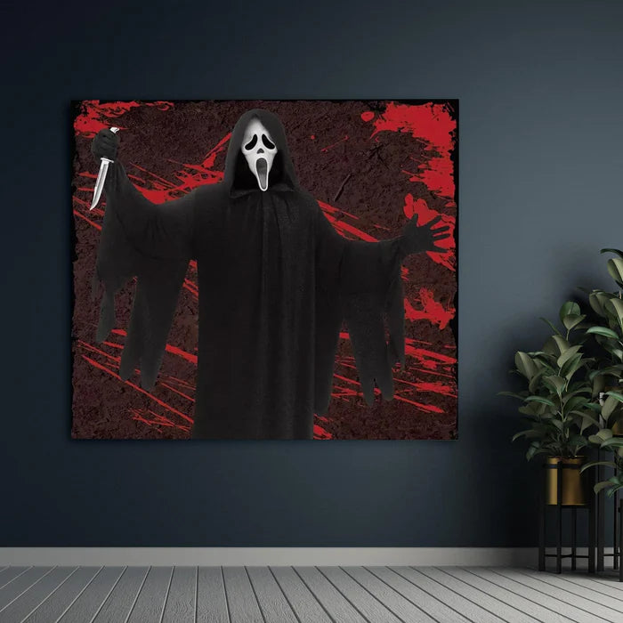 5x5 Foot Ghost Face Halloween Backdrop Polyester Wall Hanging