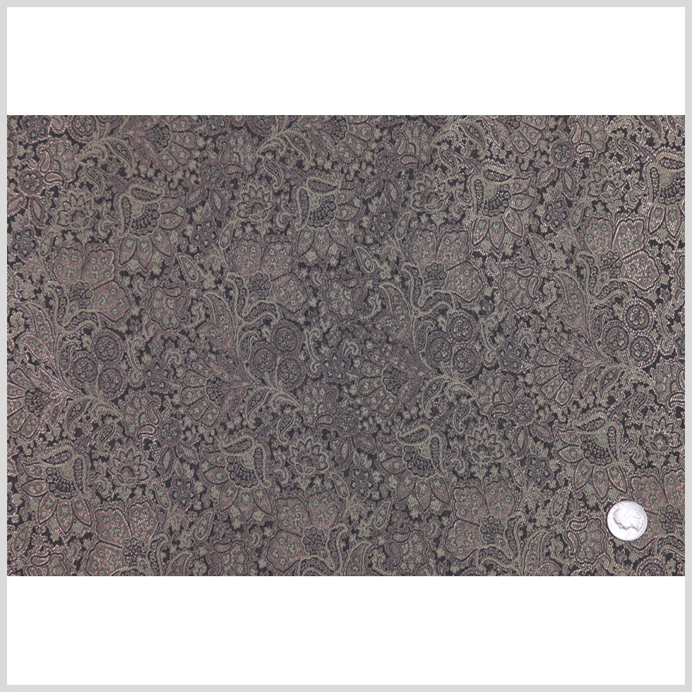 Italian Olive Floral Rayon Brocade