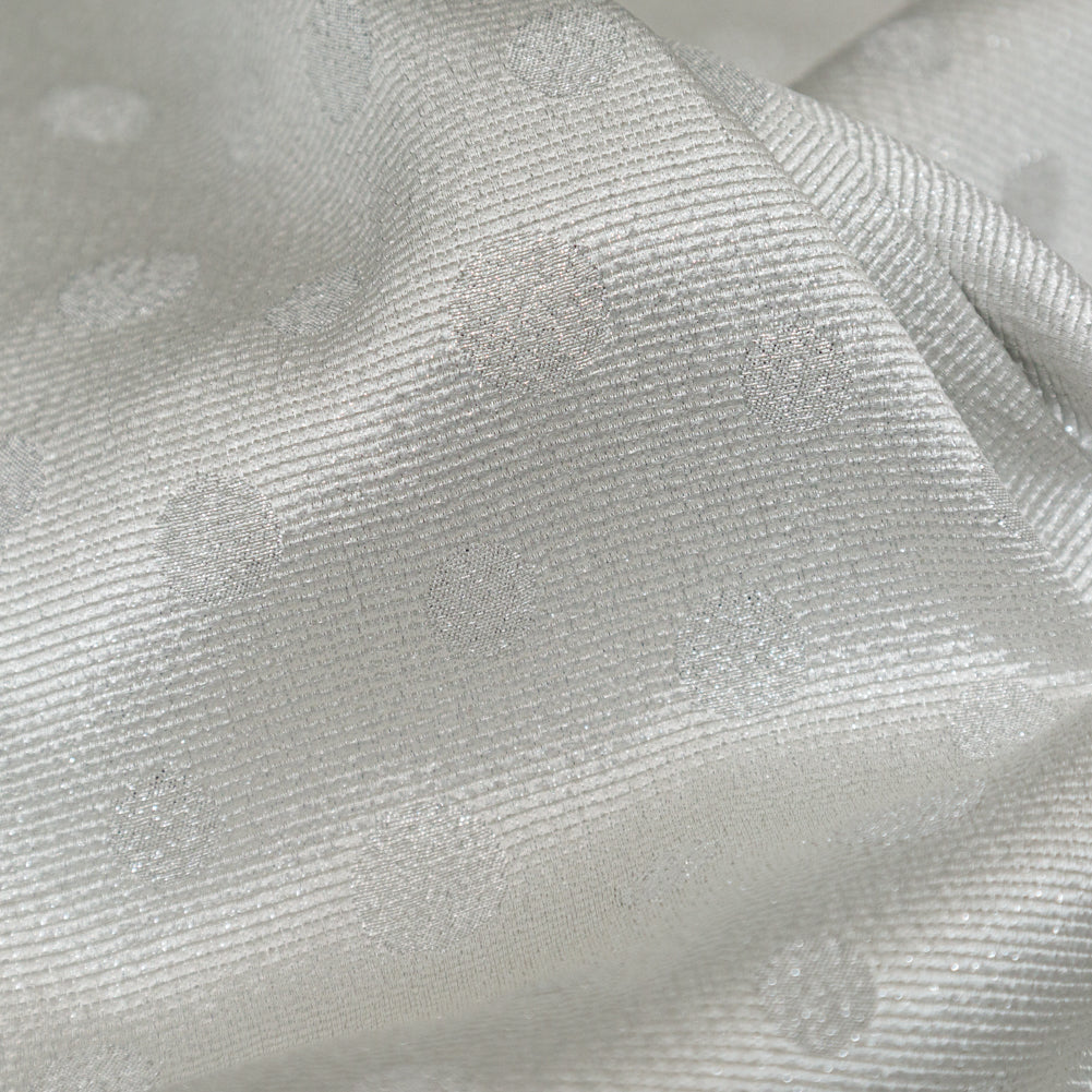 Metallic Disco Ball Ribbed Polka Dot Brocade
