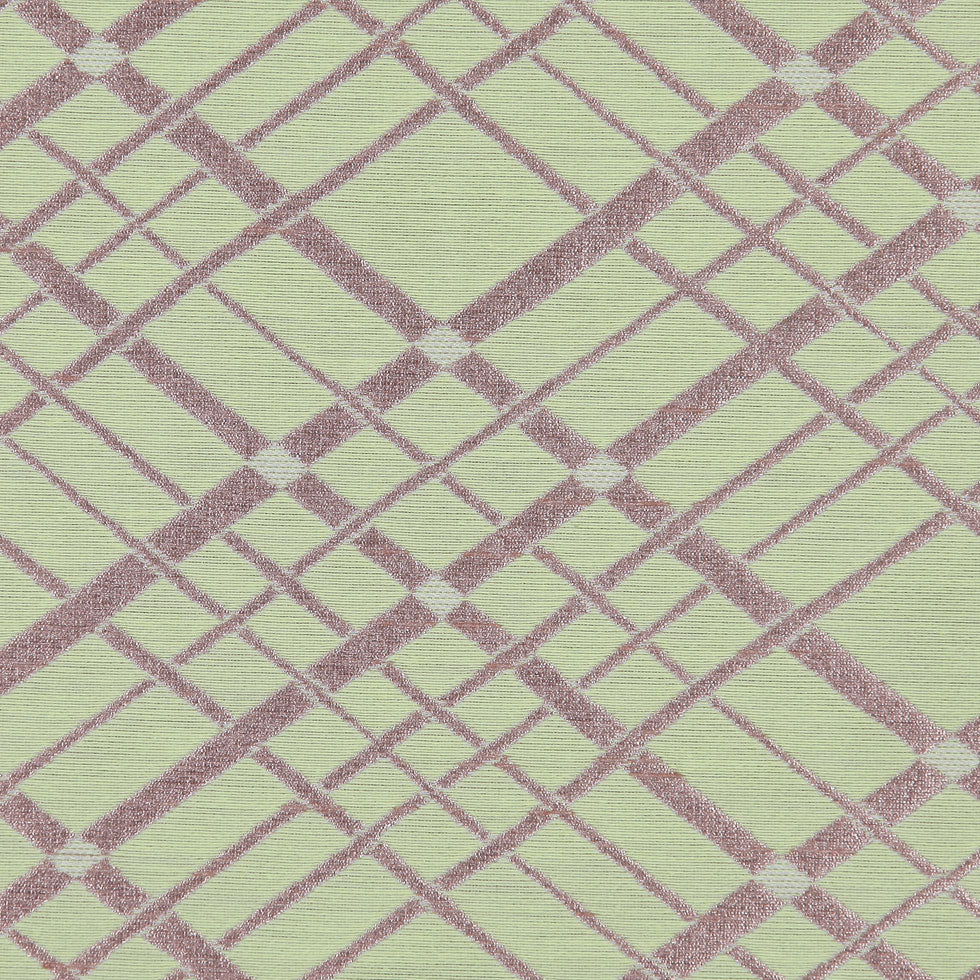 Muted Gold and Lime Double-Faced Italian Geometric Brocade