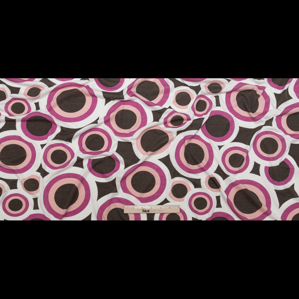 Wren, Mellow Rose and Magenta Haze Geometric Printed Polyester Jersey