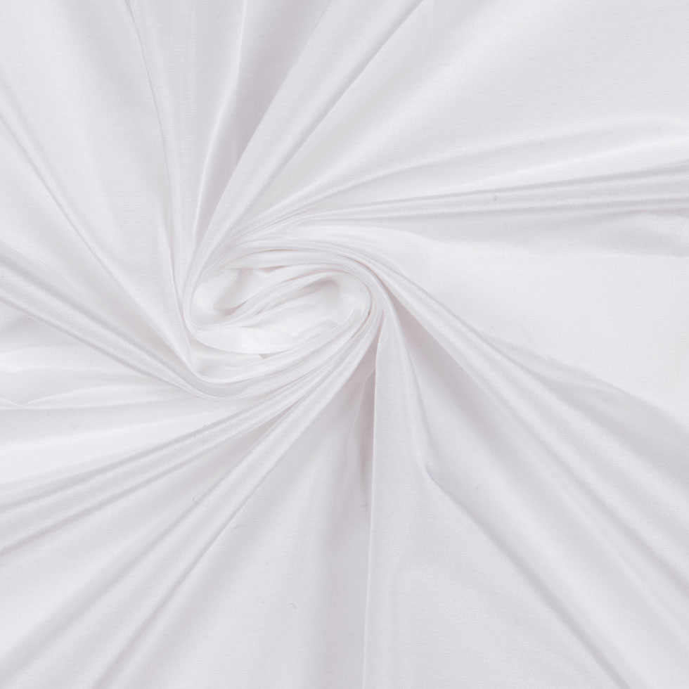 White Solid Polyester Taffeta