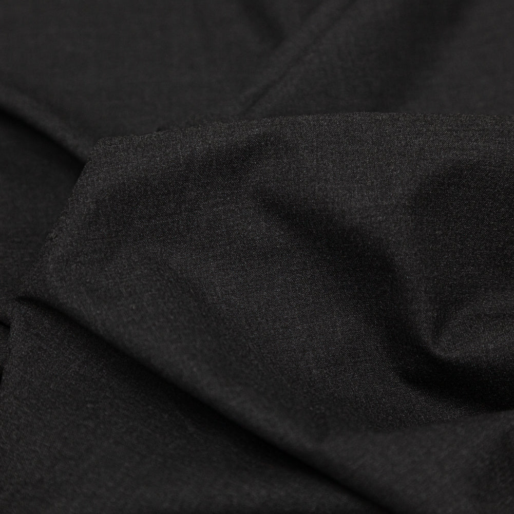 Charcoal Stretch Polyester Suiting