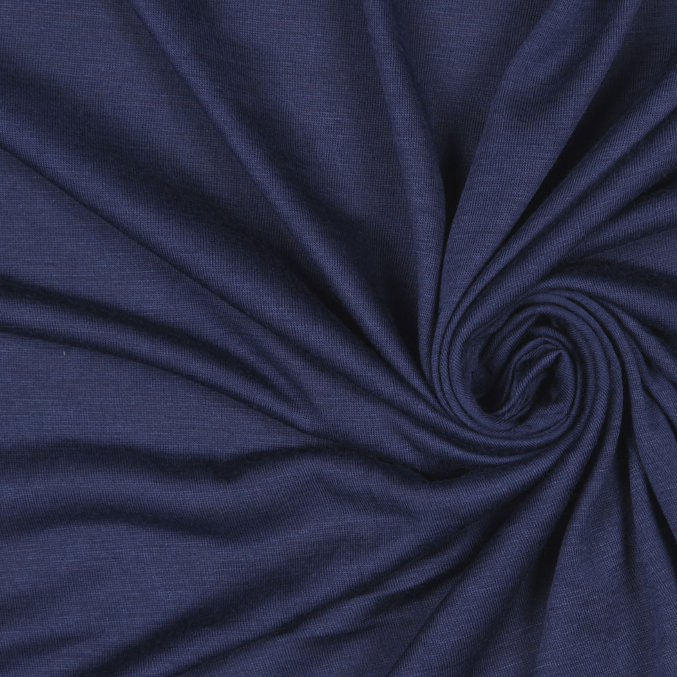 Heathered Navy Sheer Rayon Jersey