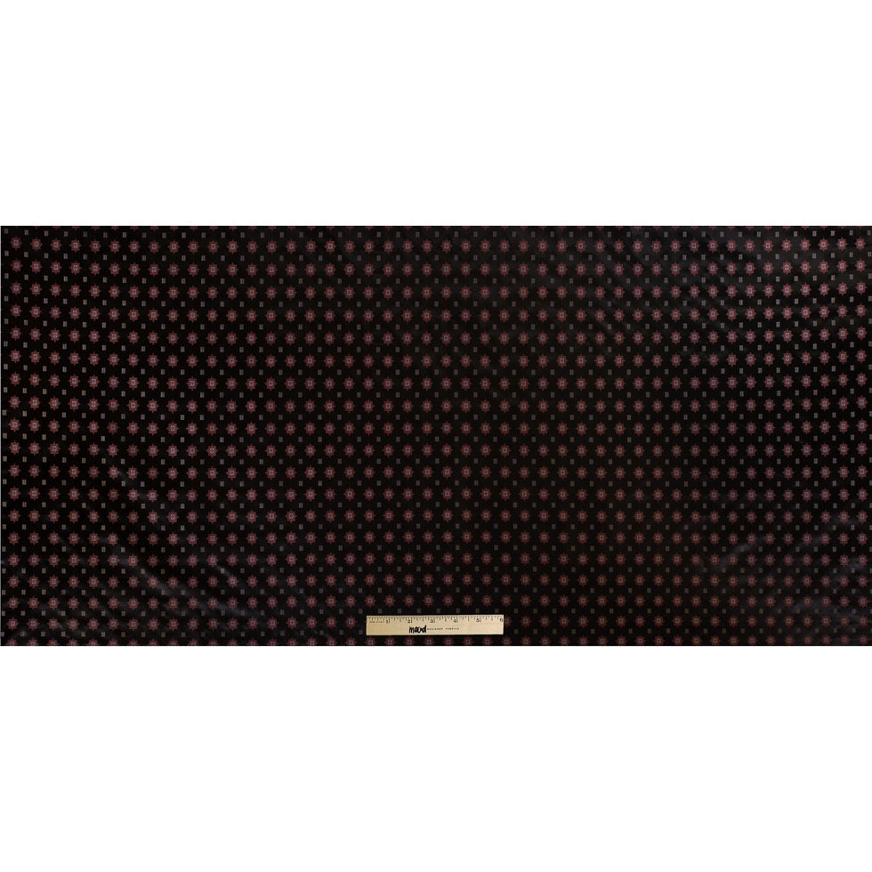Famous Designer Black and Red Laminated Woven