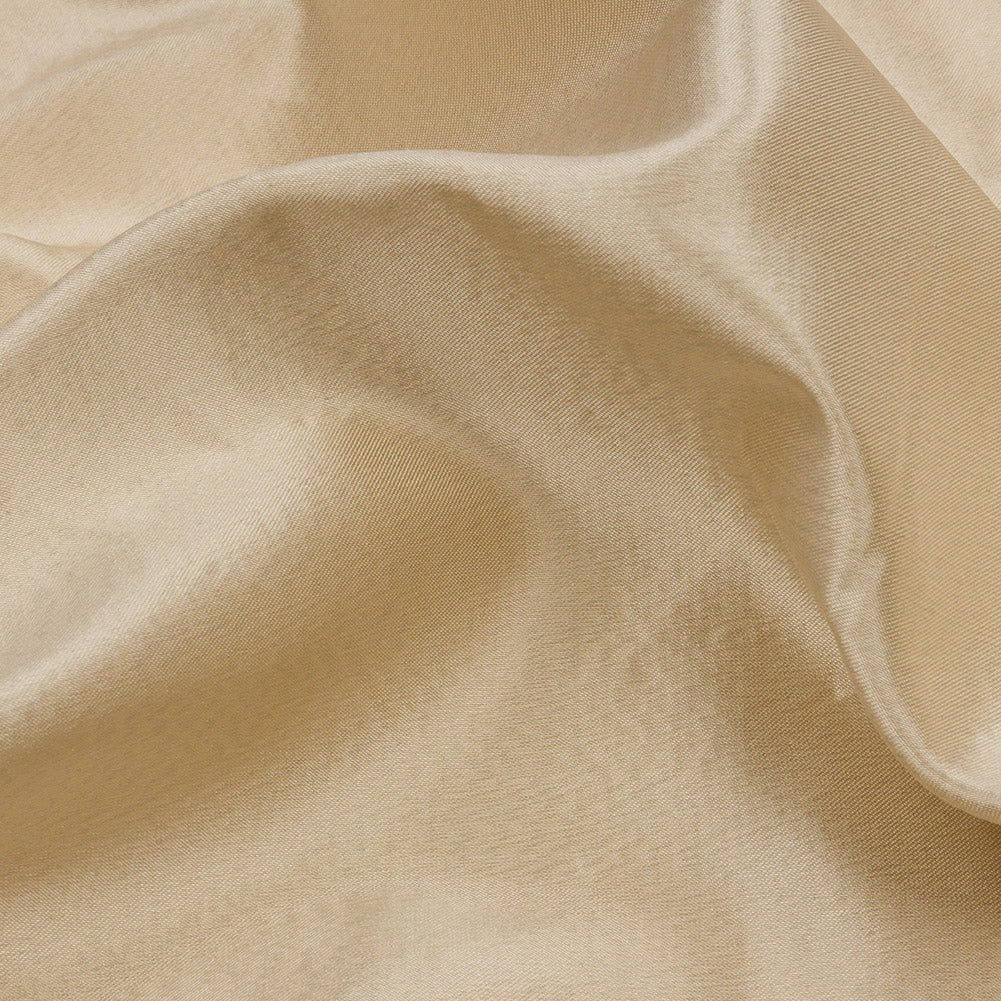 Cream Stiff Silk Satin with Metal Threads