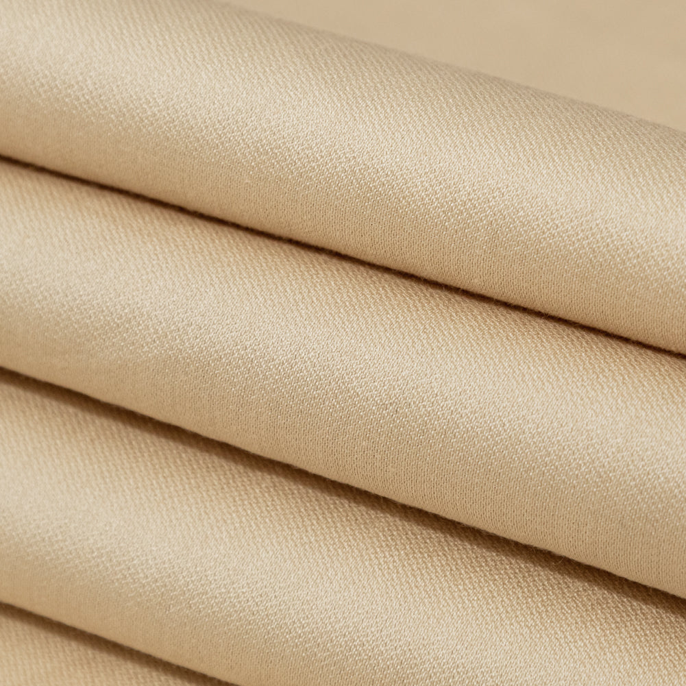 Warm Beige Silk and Wool Woven