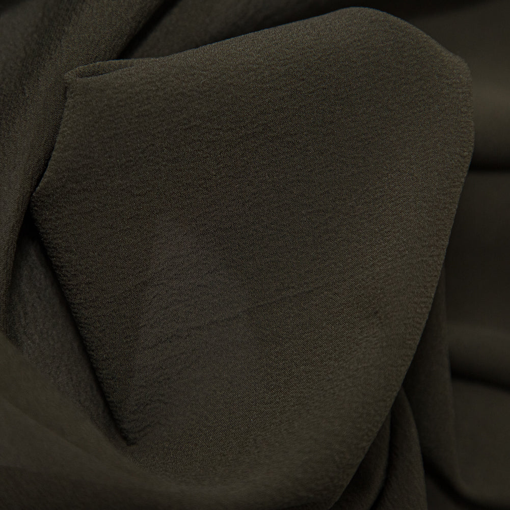 Kombu Green Stretch Silk Chiffon