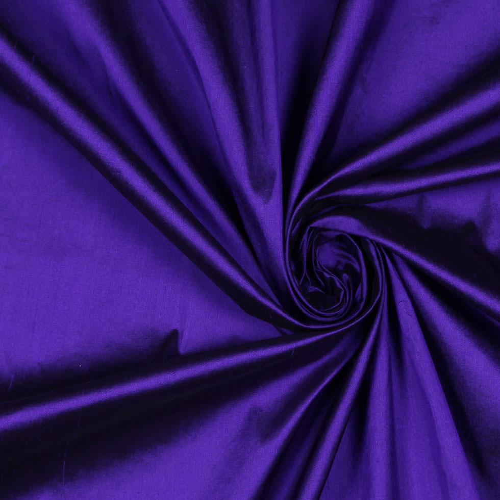 Silk Shantung - Iridescent Purple and Black - Shantung Collection