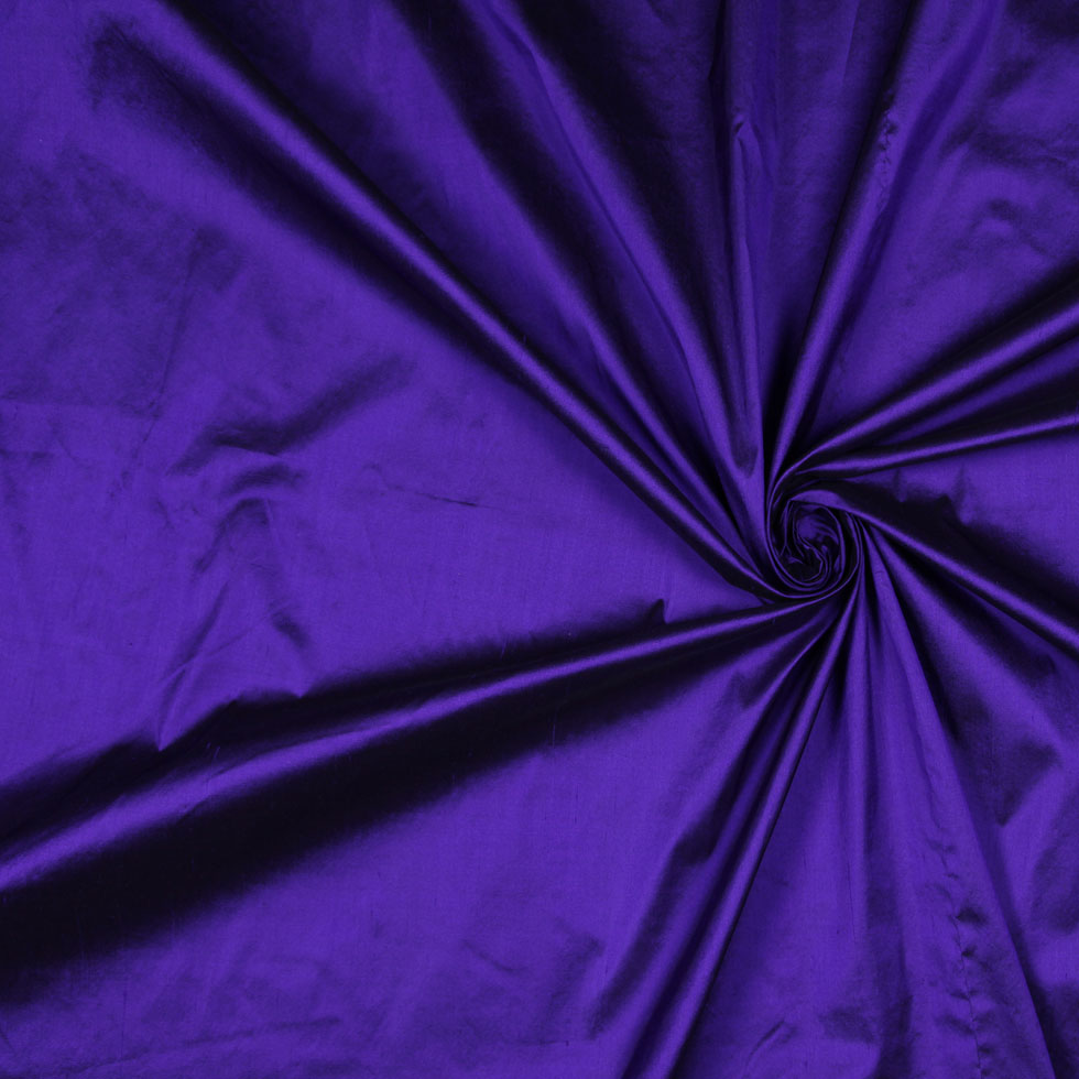 Silk Shantung - Iridescent Purple and Black - Shantung Collection