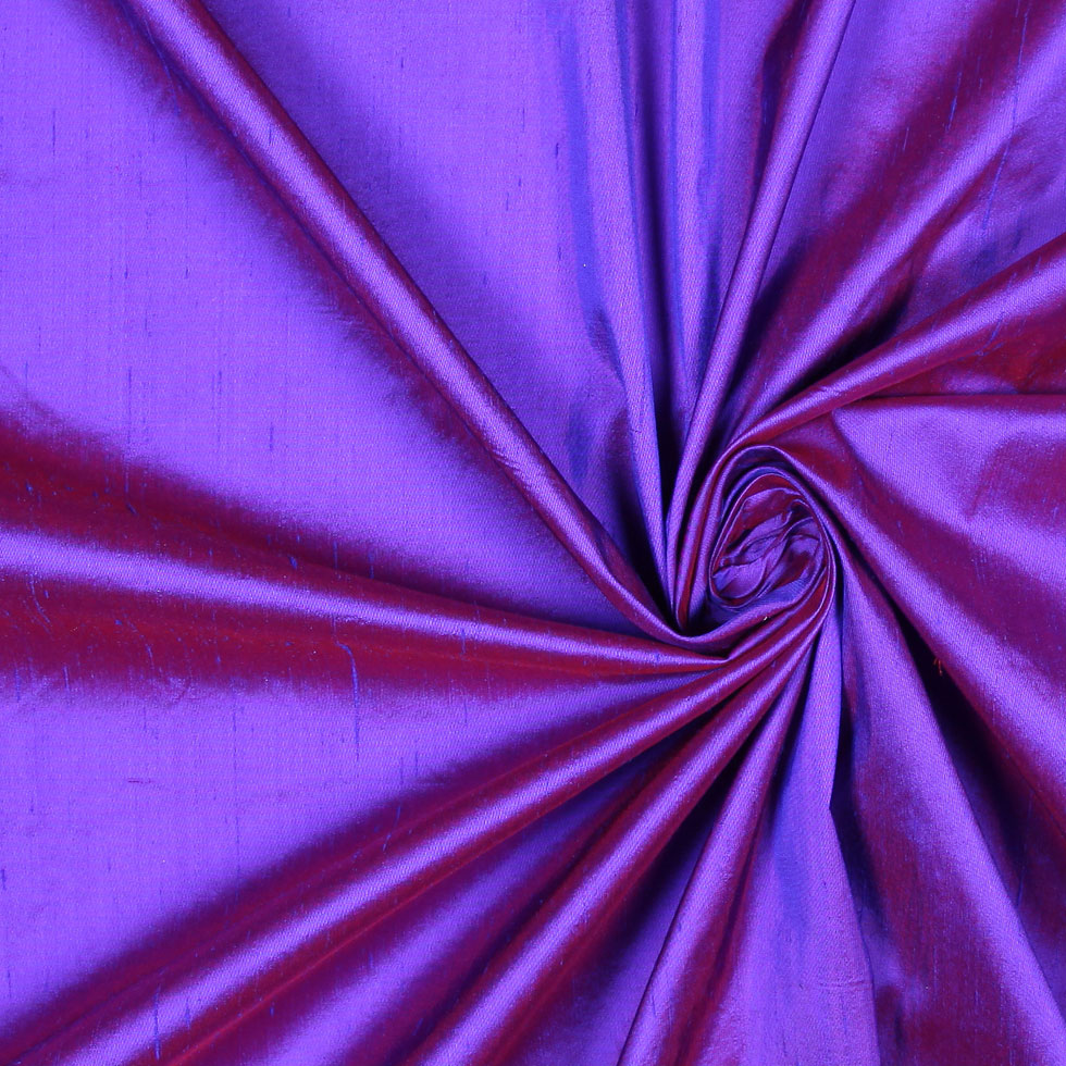 Silk Shantung - Iridescent Medium Purple - Shantung Collection