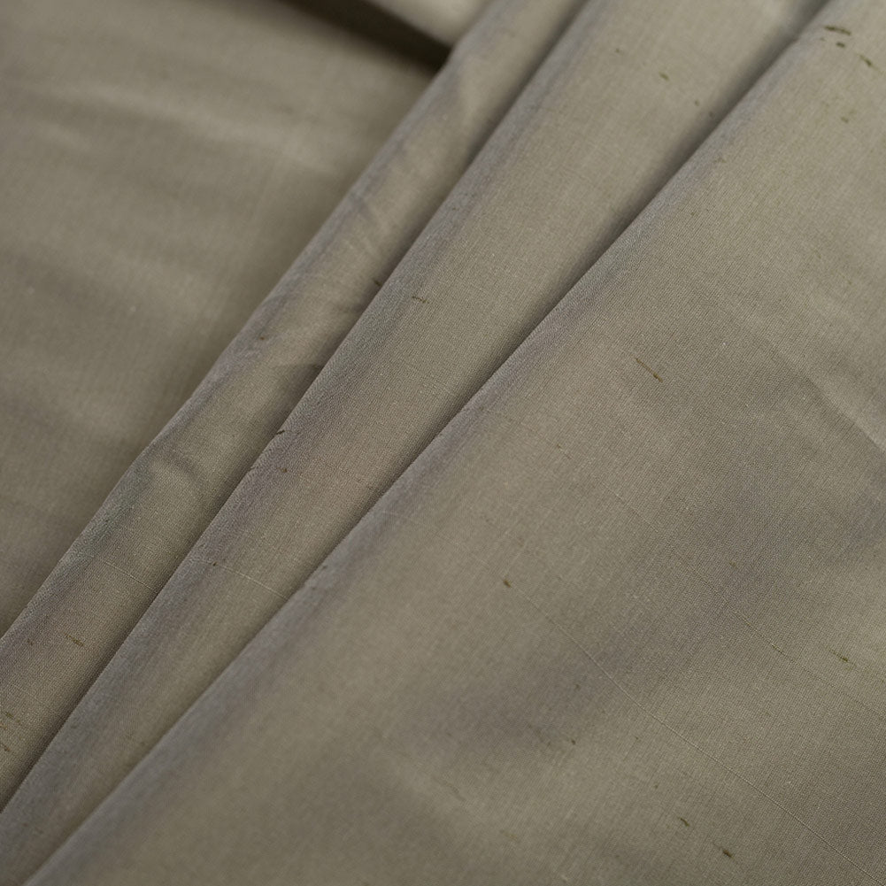 Silk Shantung - Iridescent Gray and Yellow - Shantung Collection