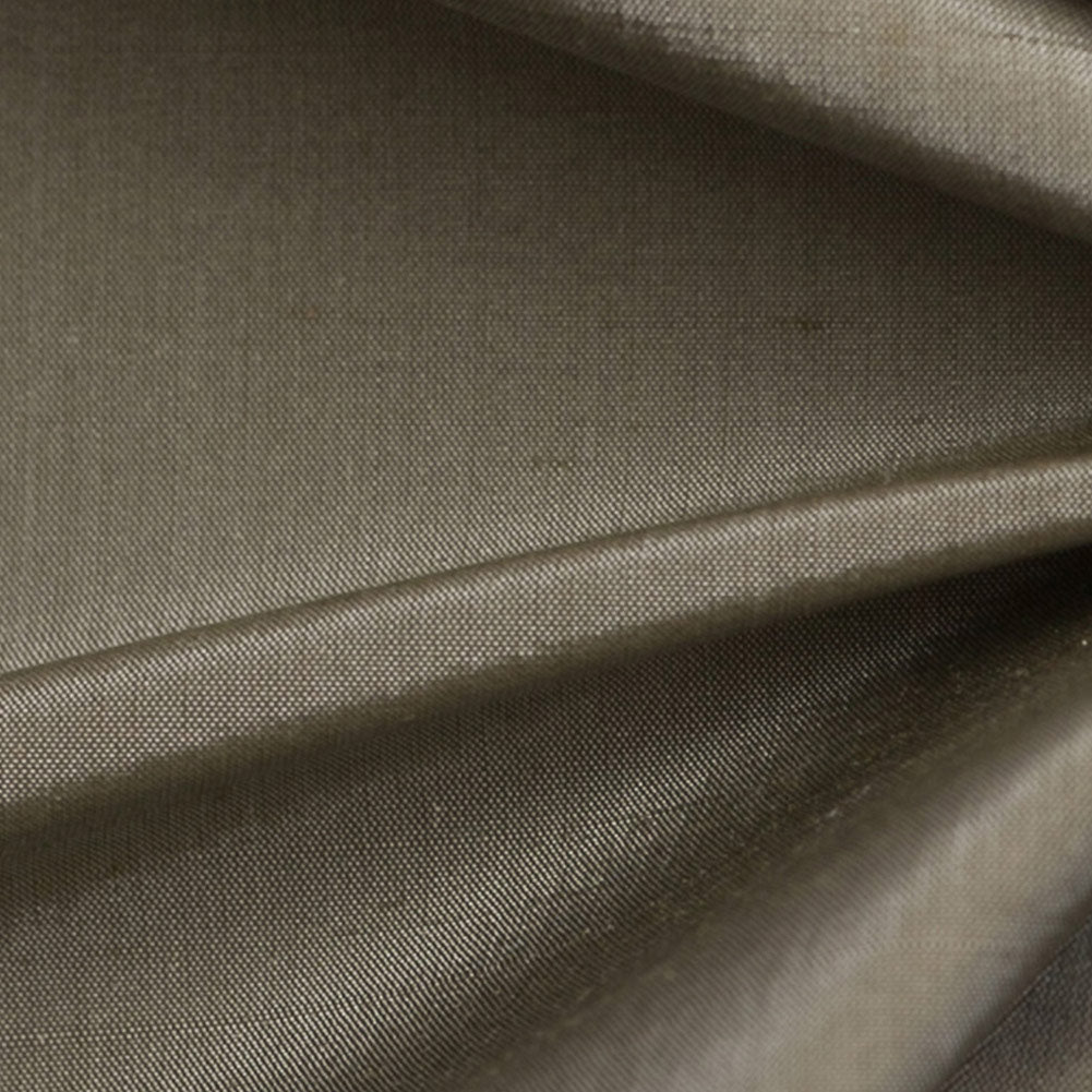 Silk Shantung - Iridescent Gray and Yellow - Shantung Collection