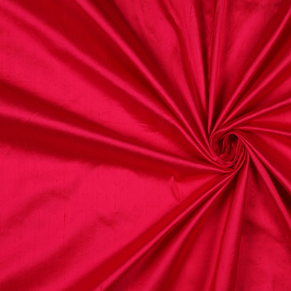 Silk Shantung - Cranberry Red - Shantung Collection