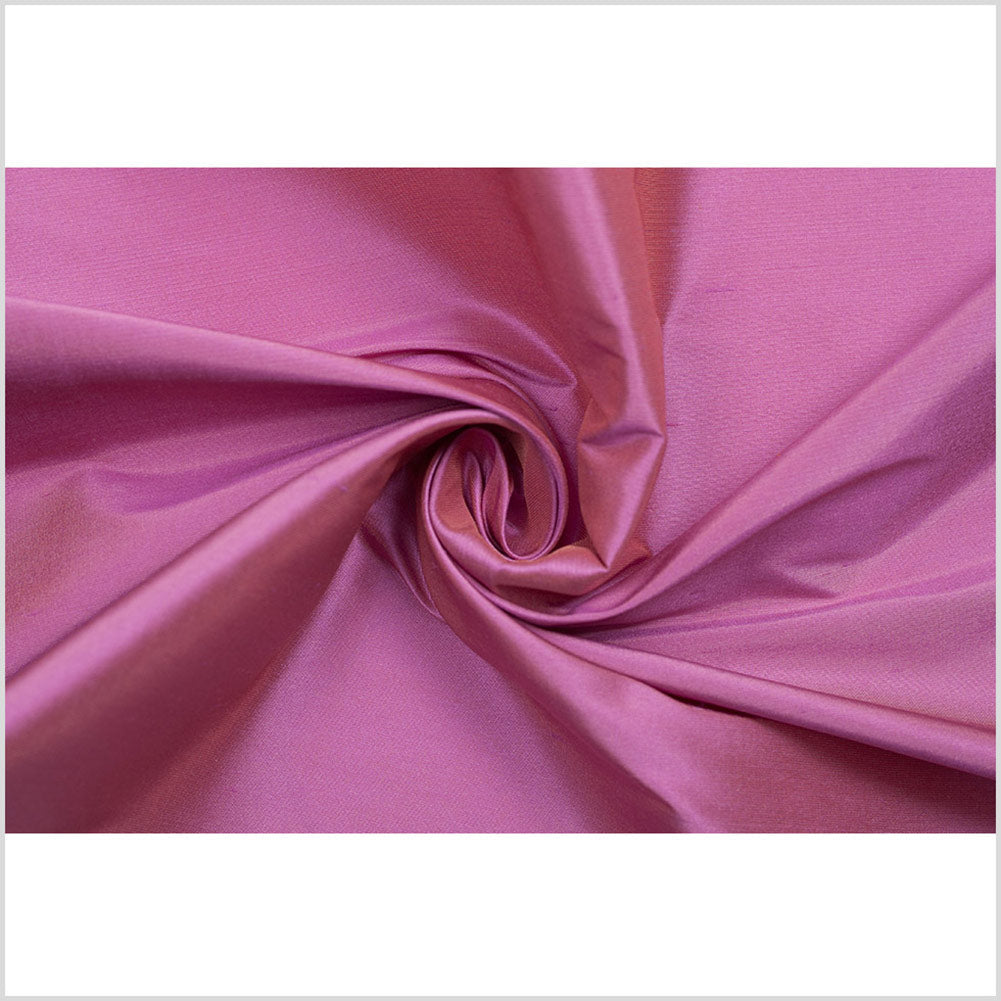 Silk Shantung - Iridescent Rose Pink and Peach - Shantung Collection