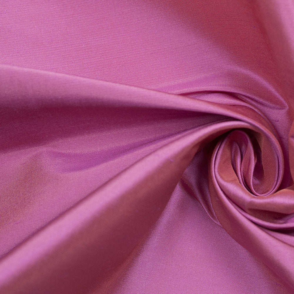 Silk Shantung - Iridescent Rose Pink and Peach - Shantung Collection