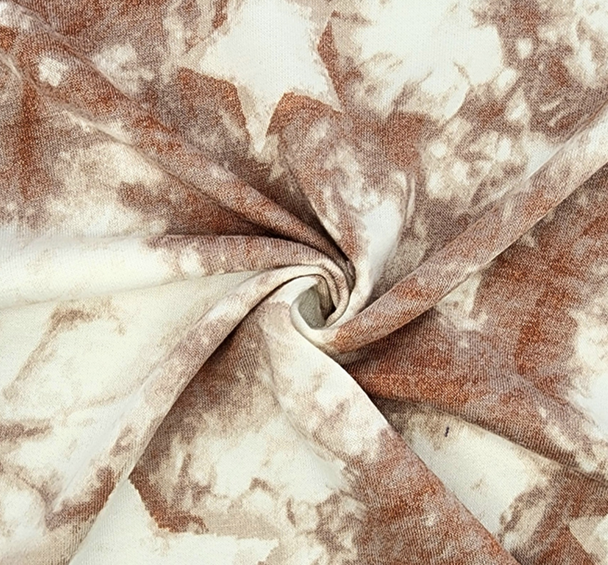 1 Yard Rust French Terry Knit Fabric Soft Stretch Apparel Fabric 58/60 Inches Wide