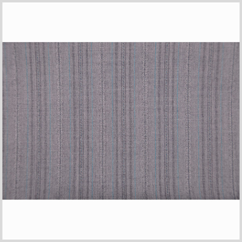 Light Gray/Sky Blue Striped Suiting