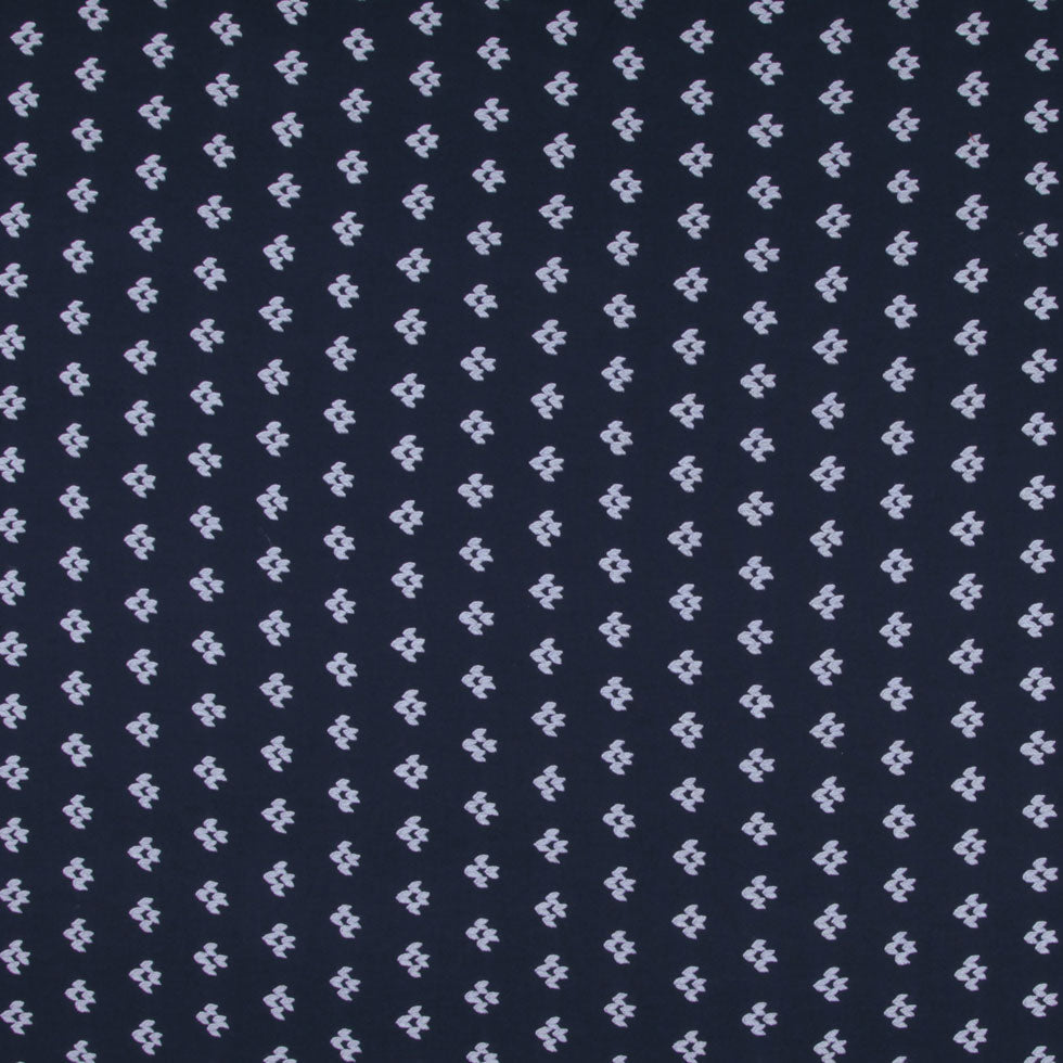 Italian Famous NYC Designer Border Printed Wool-Rayon Woven
