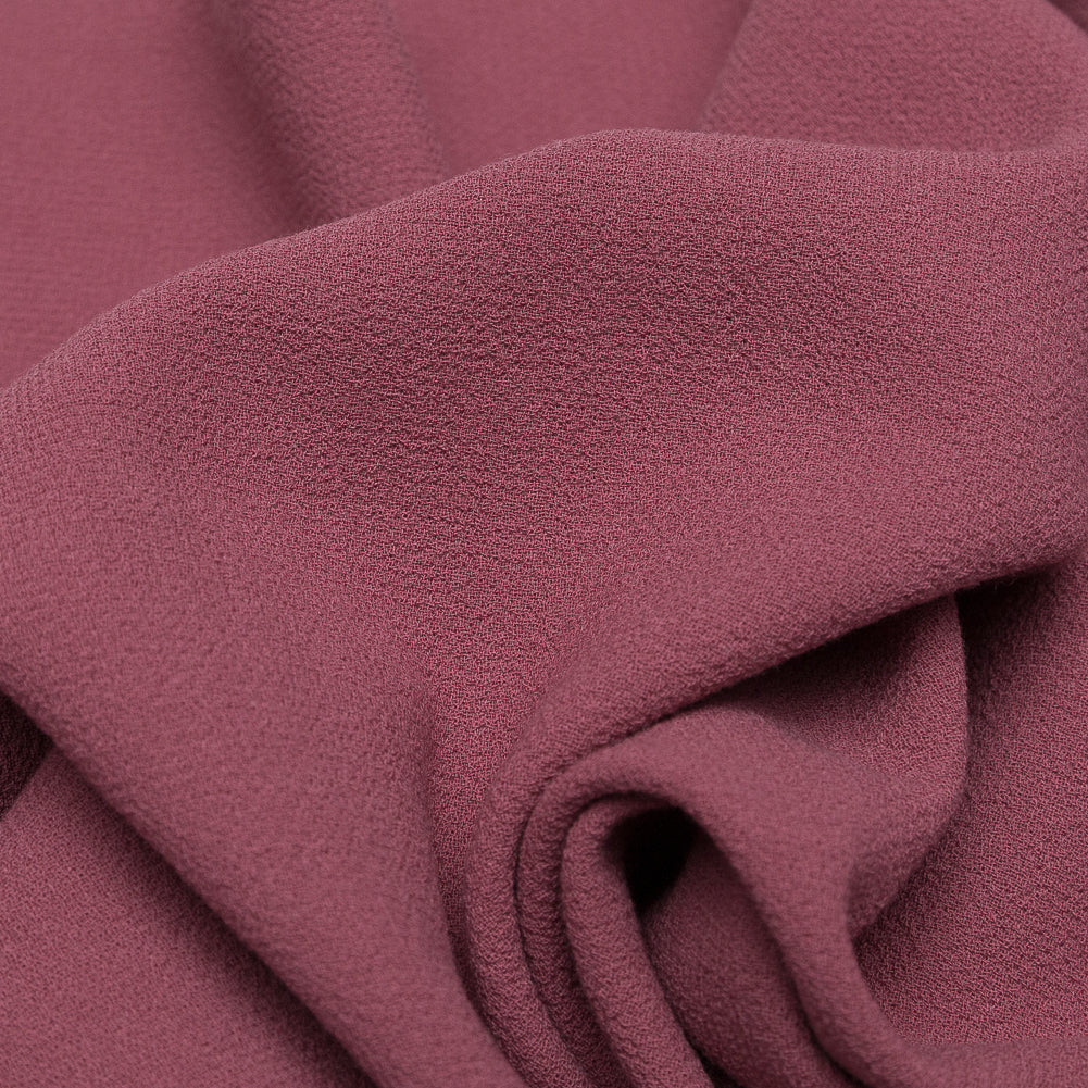 Italian Liz Berry Creped Stretch Wool Double Cloth