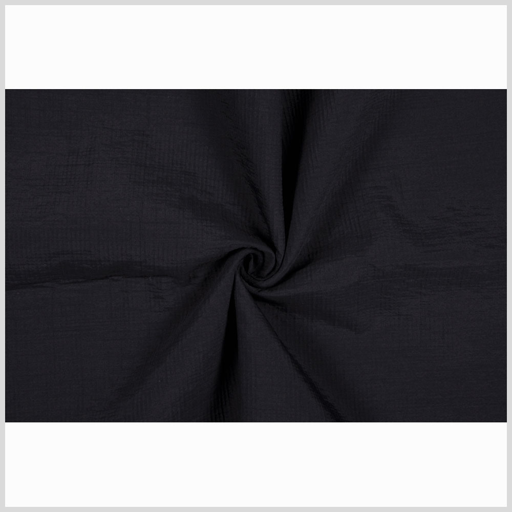 Black Crinkled Double Face