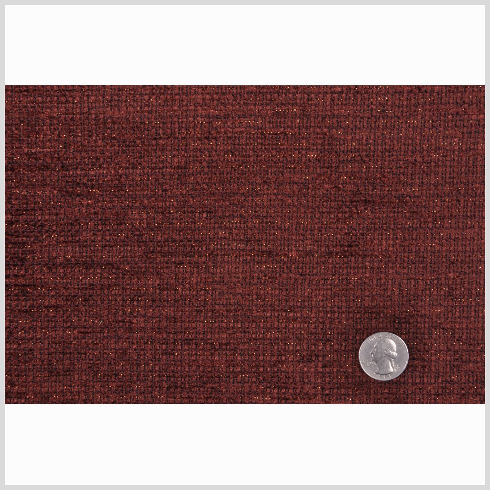 Red Brown/Gold Solid Chenille