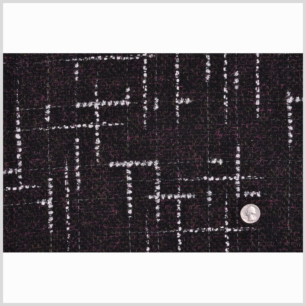 Black/White/Silver Solid Woven