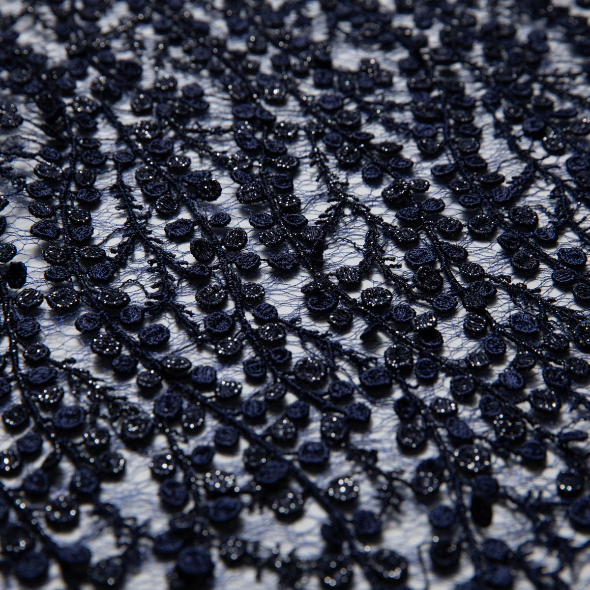 1 Yard Seagull Tulle Lace Fabric MP/P Dalang Embroidered Glorious Pattern 50/52" Wide