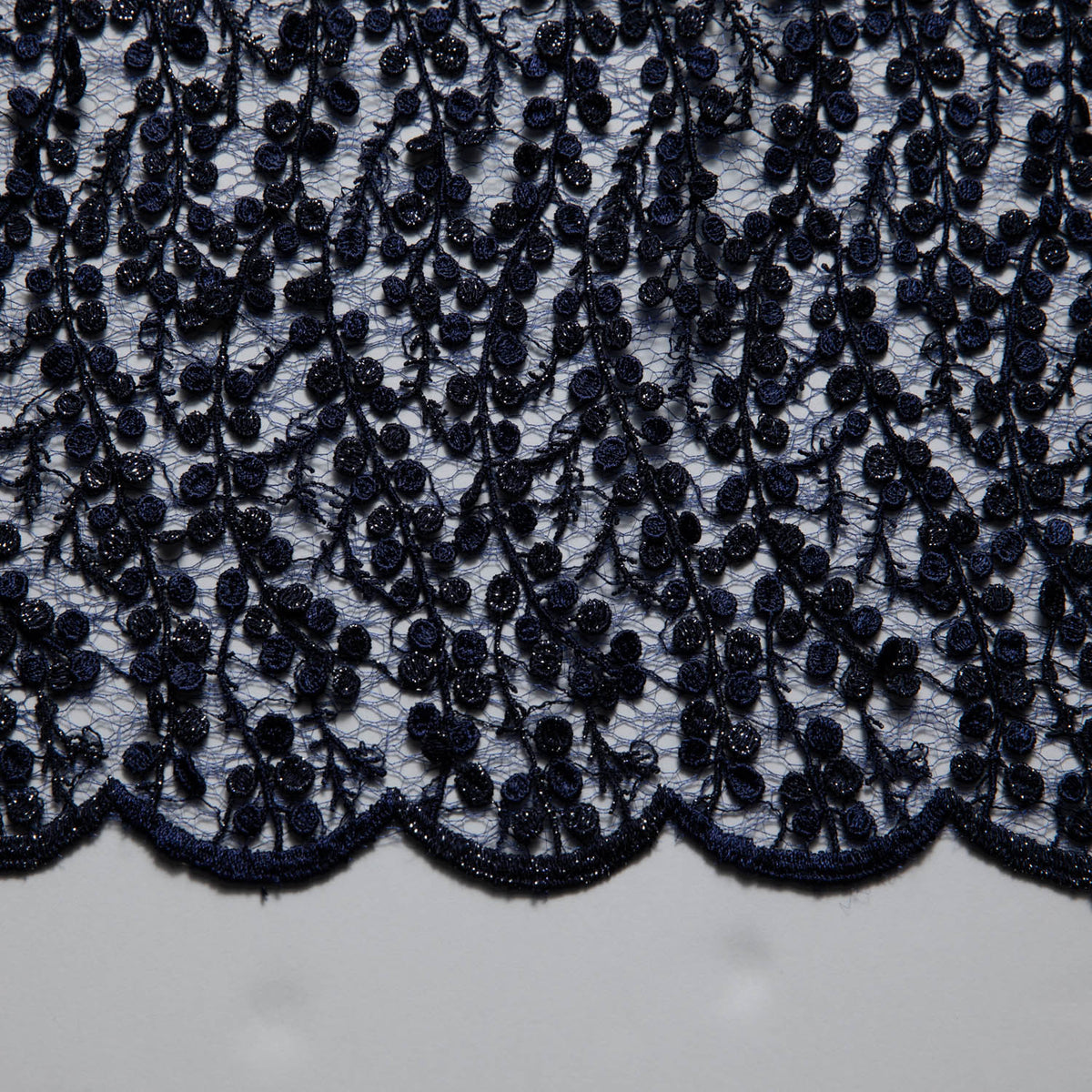 1 Yard Seagull Tulle Lace Fabric MP/P Dalang Embroidered Glorious Pattern 50/52" Wide