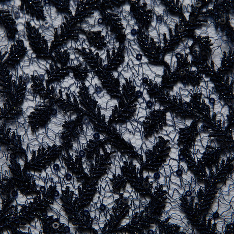 1 Yard Delicate Embroidered Tulle Lace Fabric with Intricate Design 50/52" Wide