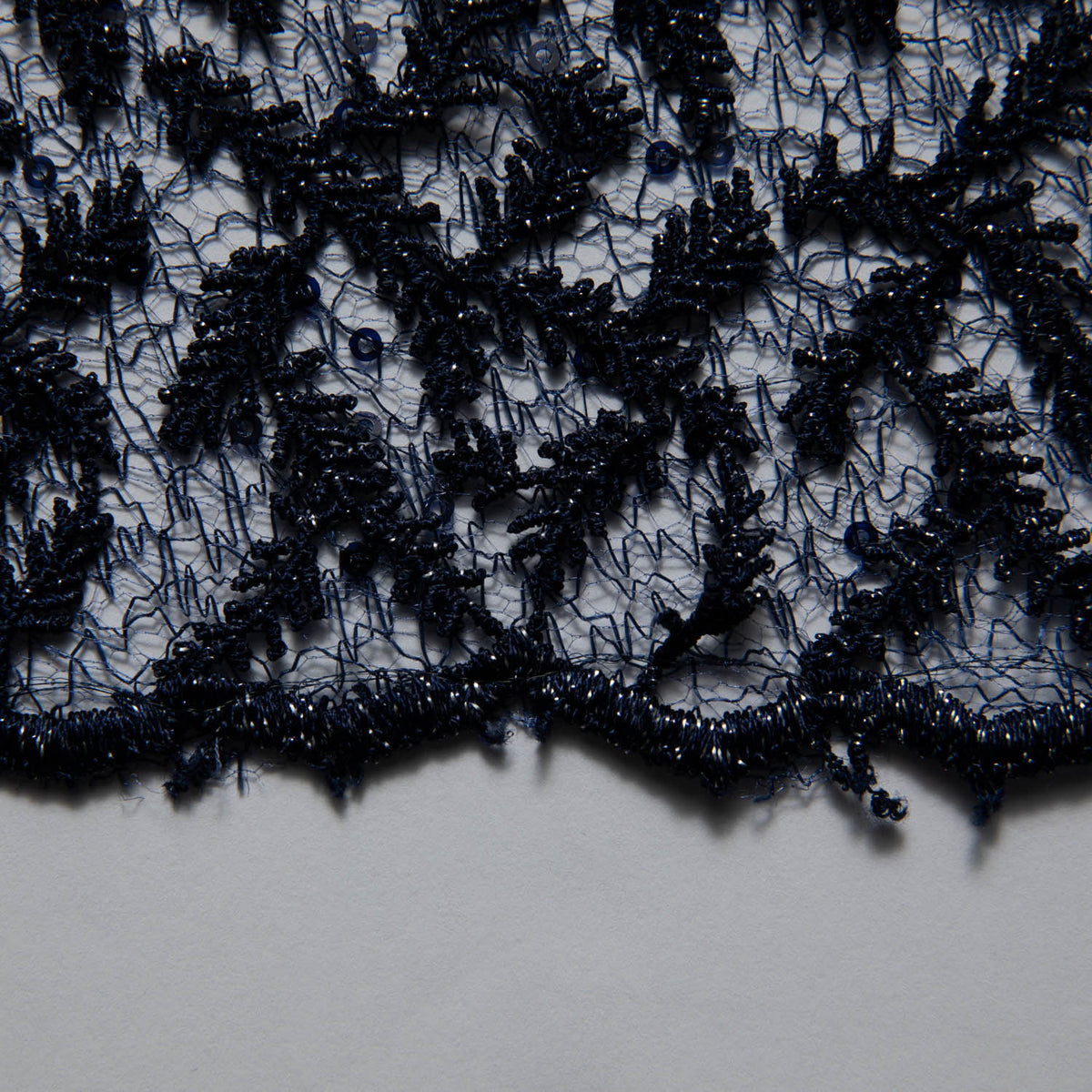 1 Yard Delicate Embroidered Tulle Lace Fabric with Intricate Design 50/52" Wide