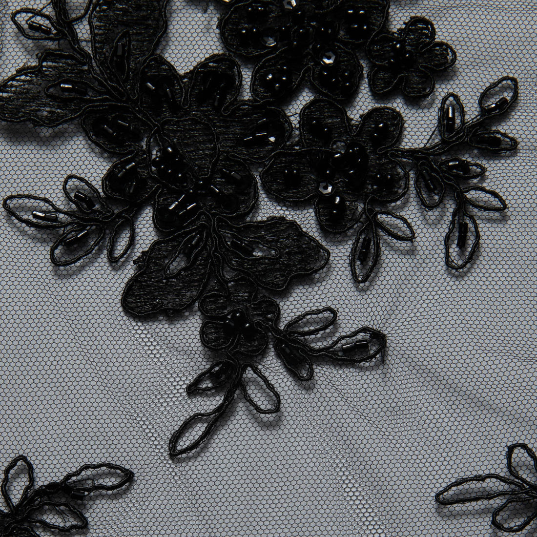 1 Yard Intricate Design Embroidered Tulle Lace Fabric 52" Wide Designer Textile