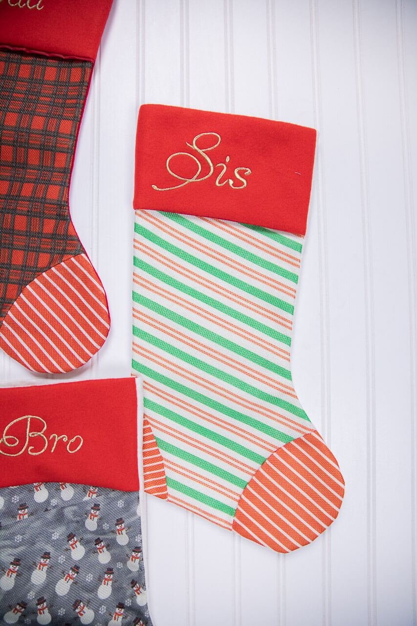 20” Fabric Holiday Stocking
