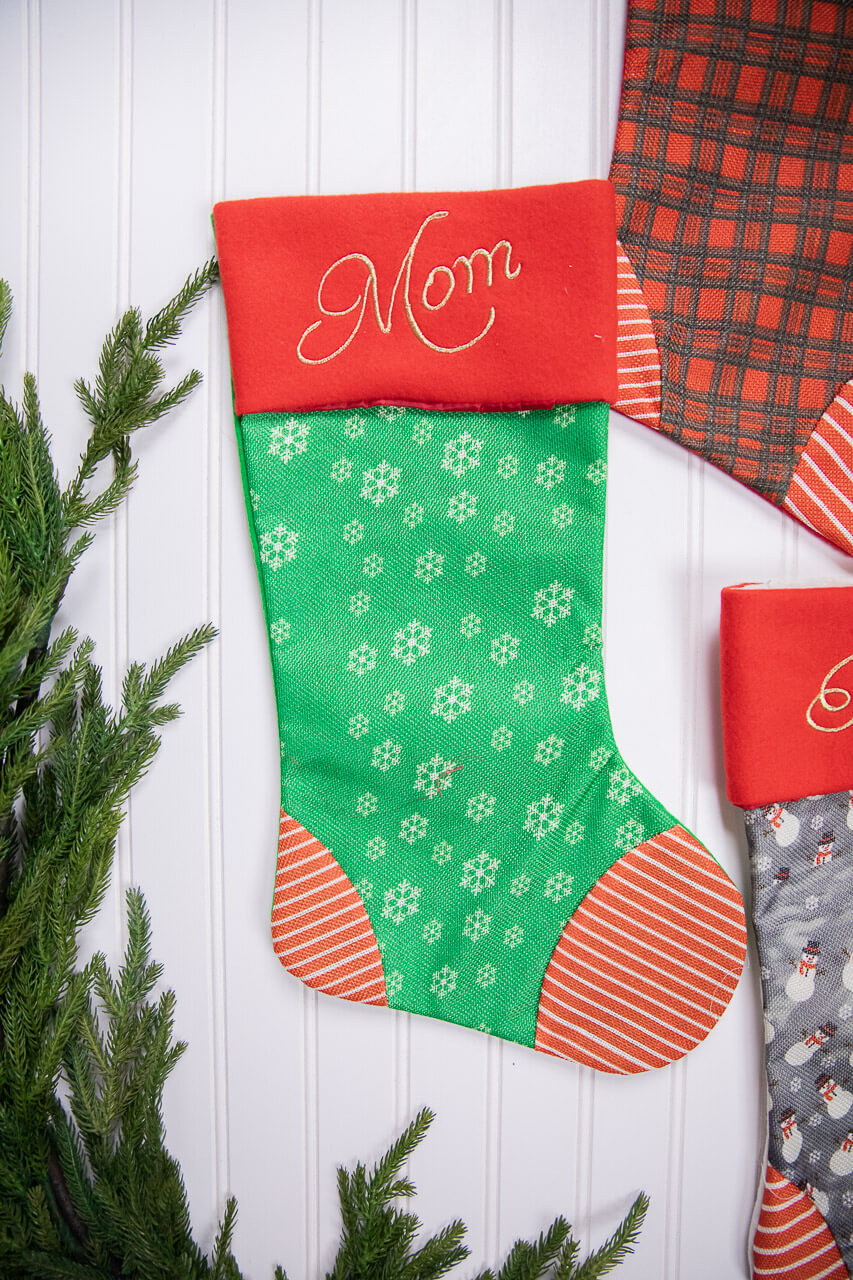 20” Fabric Holiday Stocking
