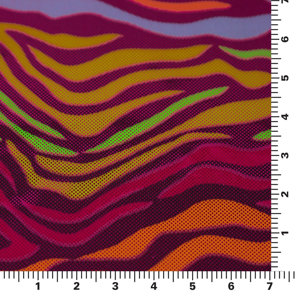 Foiled Spandex Fabric Fuchsia and Turquoise