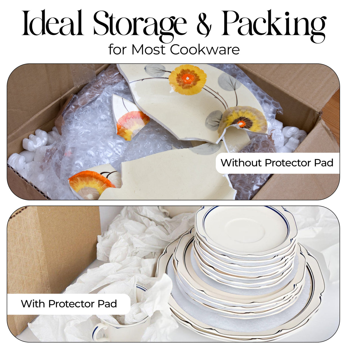 Felt Dish & Plate Protection Dividers 48-Piece Set