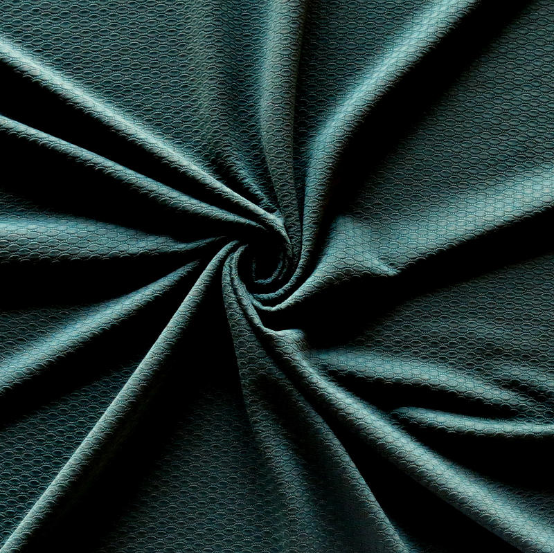 Athletic Dri-Fit Bubble Jacquard Poly Spandex Mesh Fabric - Fir Green