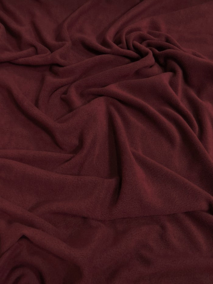 Burgundy Solid Polar Fleece Fabric
