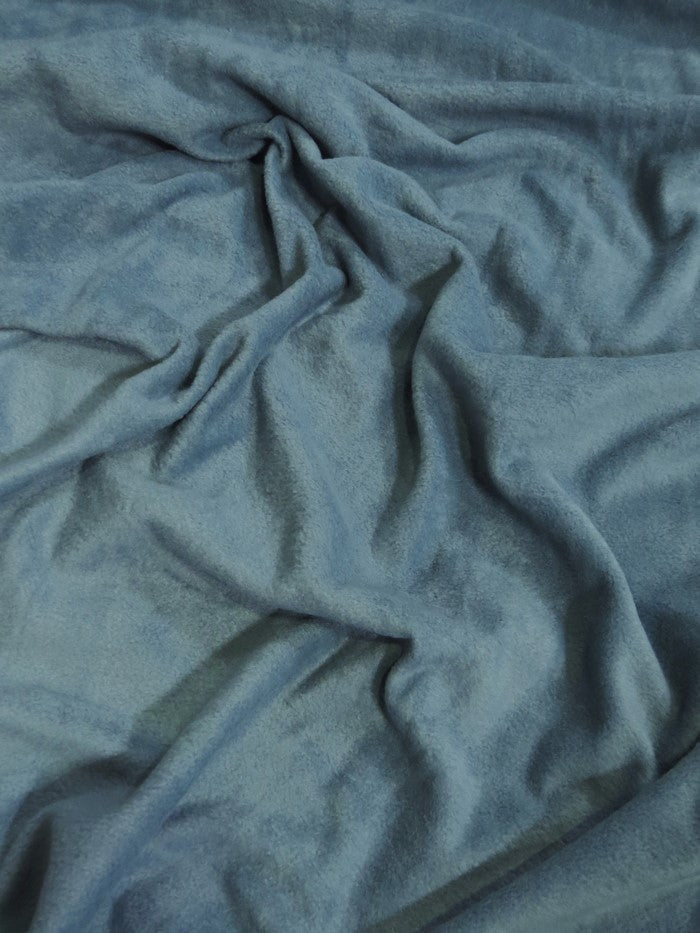 Solid Polar Fleece Fabric Denim Blue