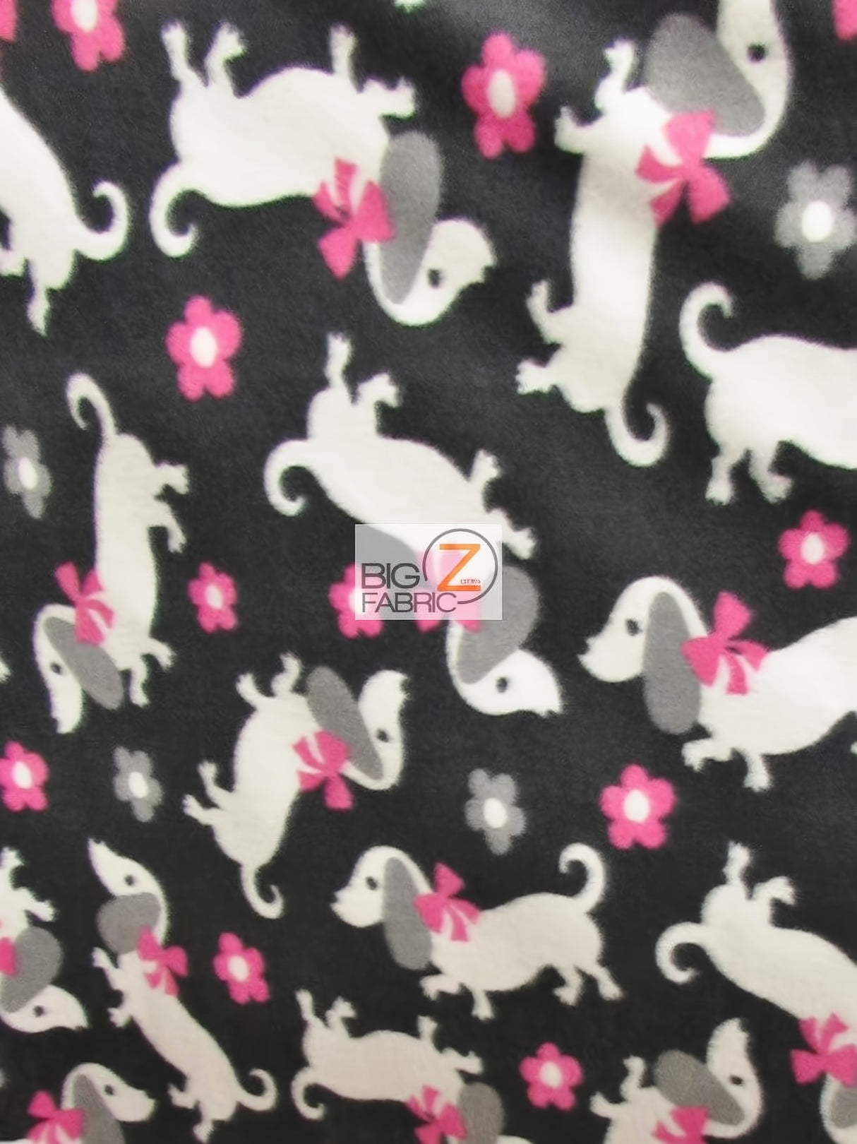 Printed Fleece Fabric Classy Puppy Toss