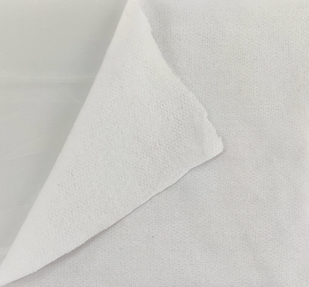 1 Yard Fleece One Side Brushed Solid White Fabric 58 by 60 Inches Wide 89% Polyester 11% Cotton