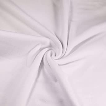 Polyester Cotton Sweatshirt Fleece Fabric White 60" Wide