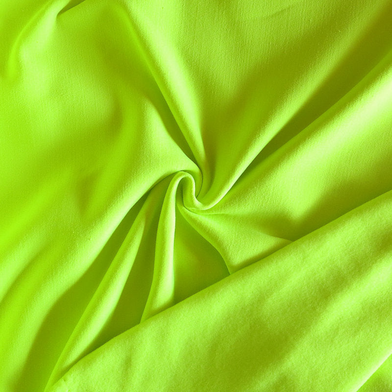 Powerstretch Fleece Knit Fabric Fluorescent Yellow Hi Vis