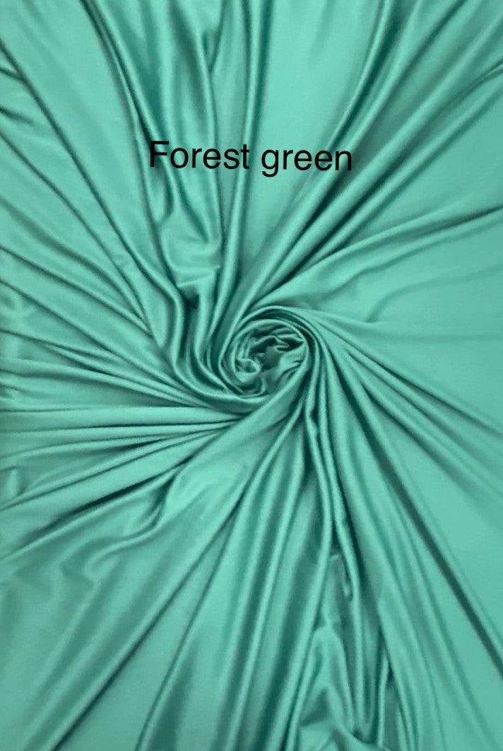 Stretch Lining Polyester Fabric - Forest Green, Matte Soft, 60" Width (1 Yard)
