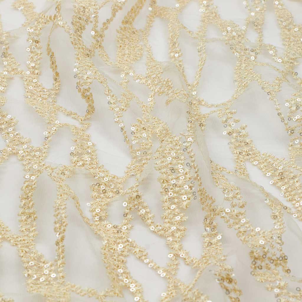 Embroidered Mesh Sequin Fabric