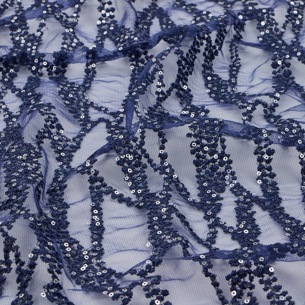 Embroidered Mesh Sequin Fabric