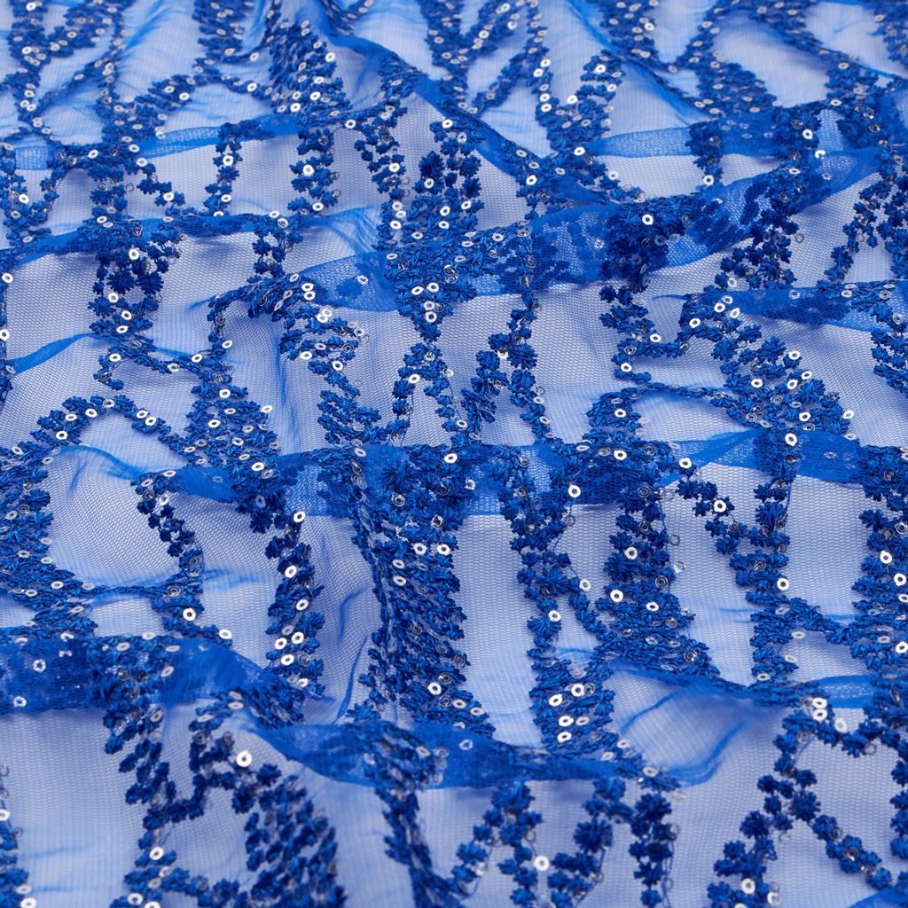 Embroidered Mesh Sequin Fabric